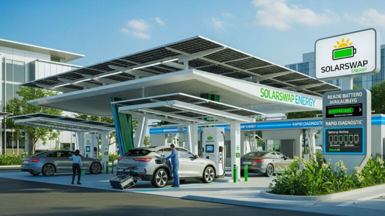 Solar-Powered EV Battery Swapping Stations