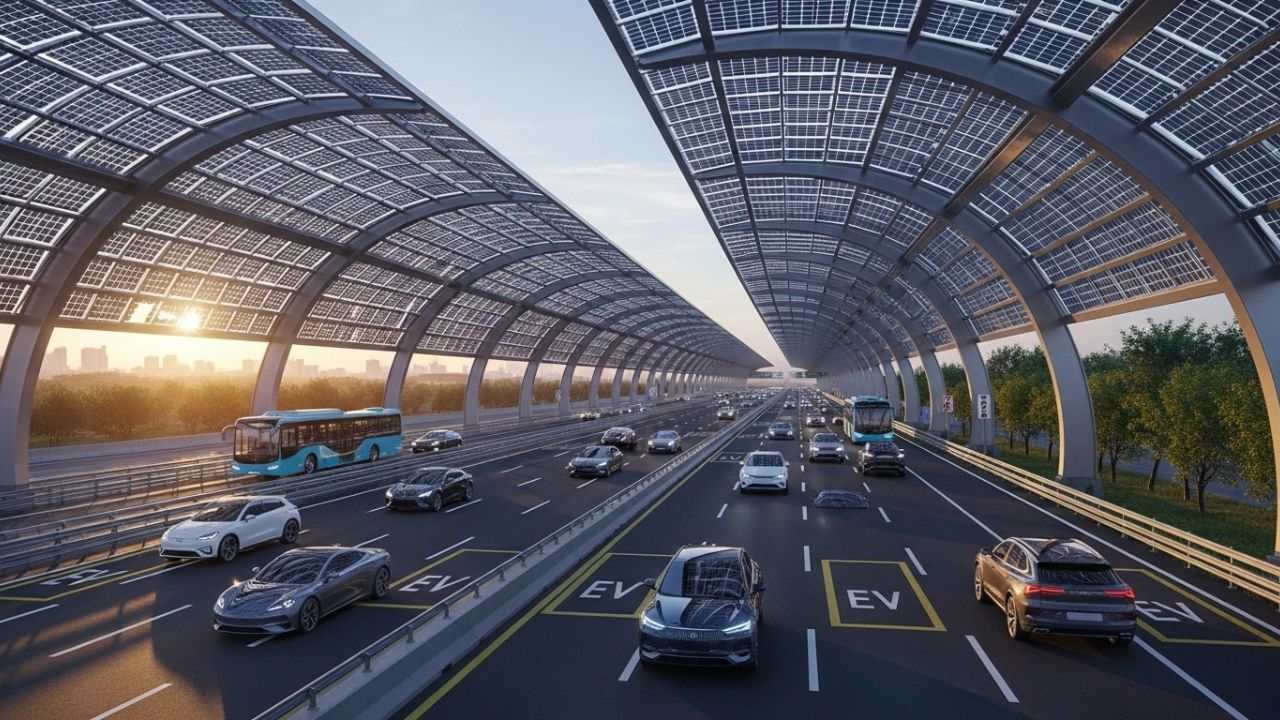 Solar-Powered EV Highways