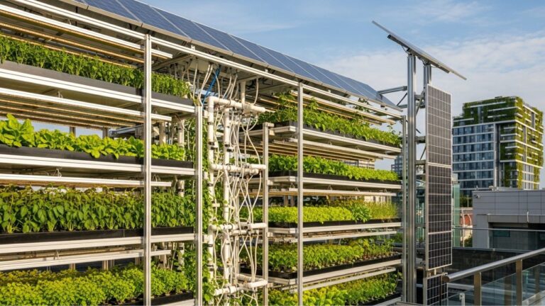 Solar-Powered Vertical Farming