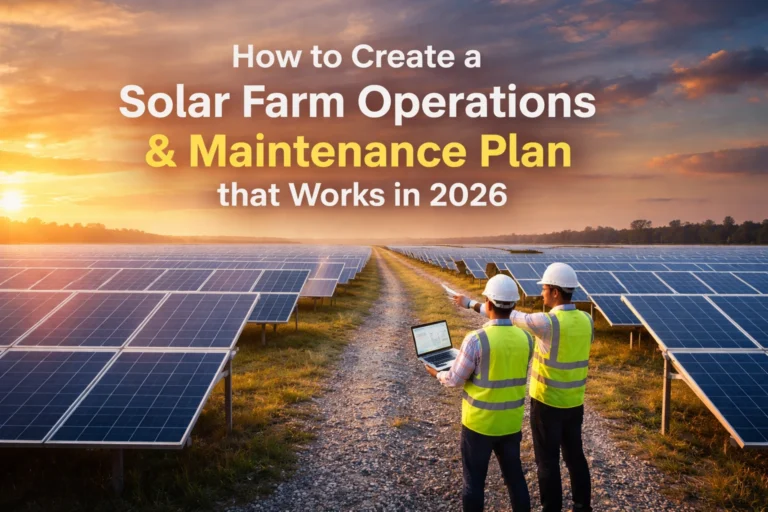 Solar Farm Operations and Maintenance Plan That Works in 2026