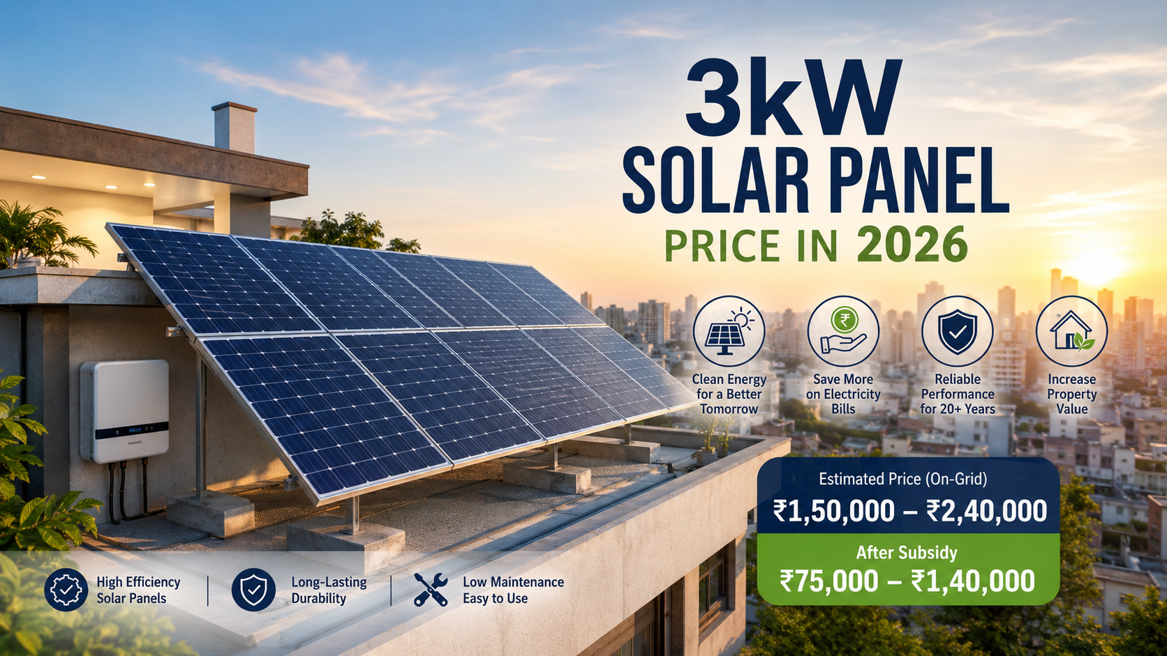 3kW solar panel price in 2026